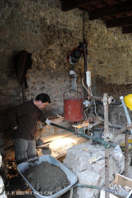 Le puits de la tannerie de Pompéi en 2010